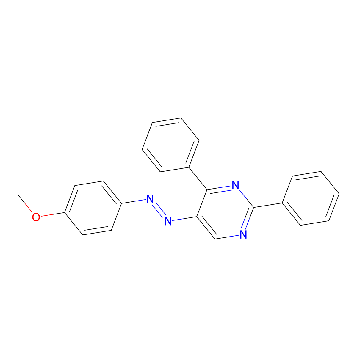 5-[2-(4-Methoxyphenyl)diazenyl]-2,4-diphenylpyrimidine molecular structure, CAS 339279-54-8