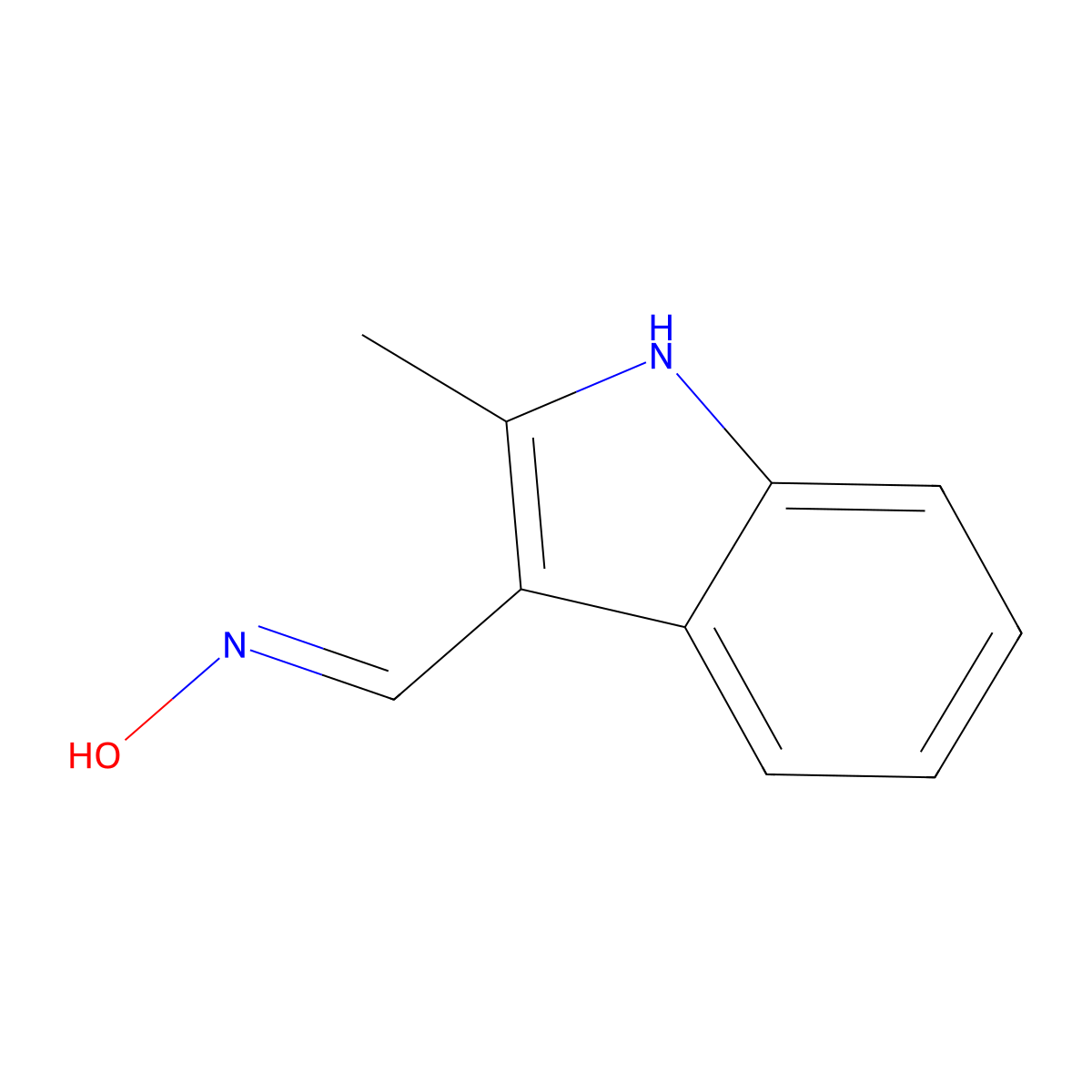 N-[(2-methyl-1H-indol-3-yl)methylidene]hydroxylamine molecular structure, CAS 339283-48-6