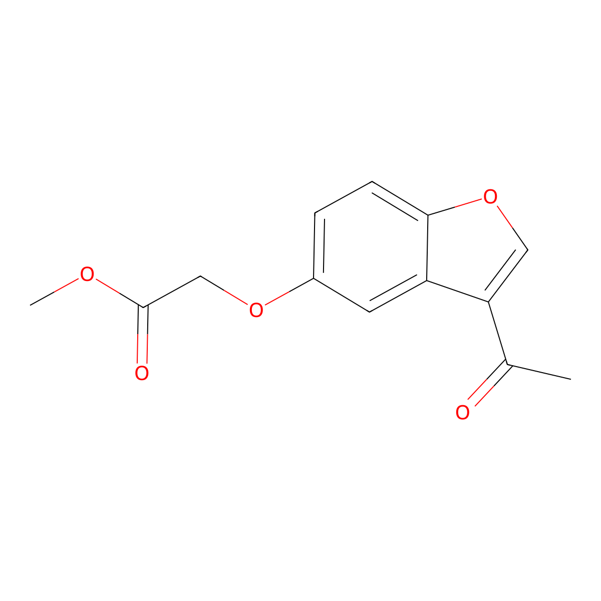 Methyl [(3-acetyl-1-benzofuran-5-yl)oxy]acetate molecular structure, CAS 339283-92-0