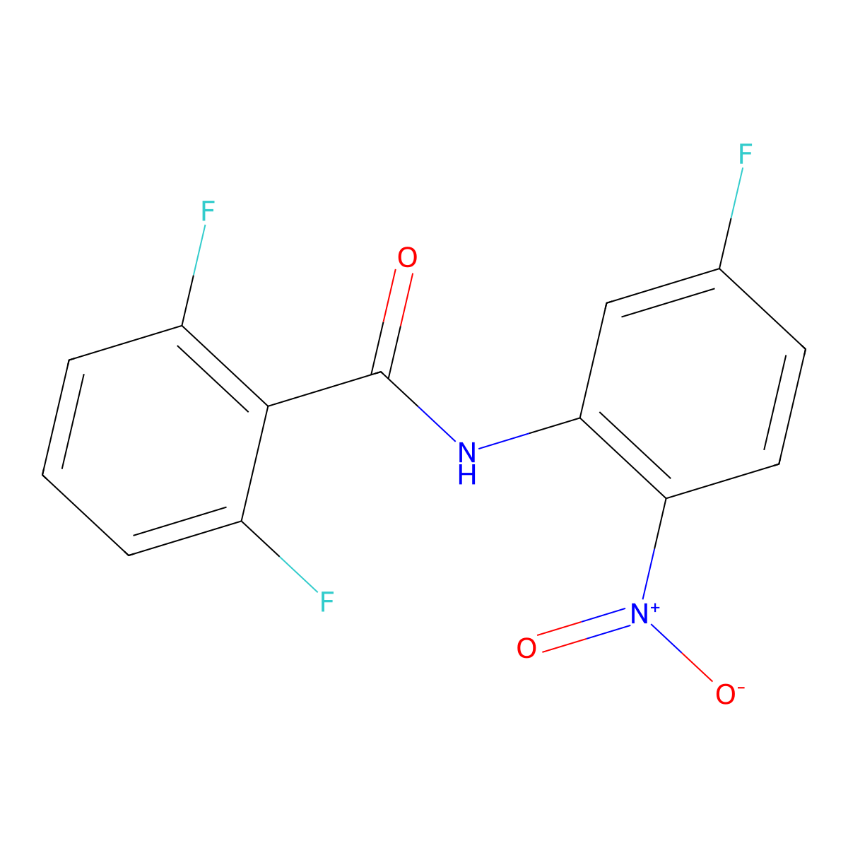 2,6-difluoro-N-(5-fluoro-2-nitrophenyl)benzamide molecular structure, CAS 339285-09-5