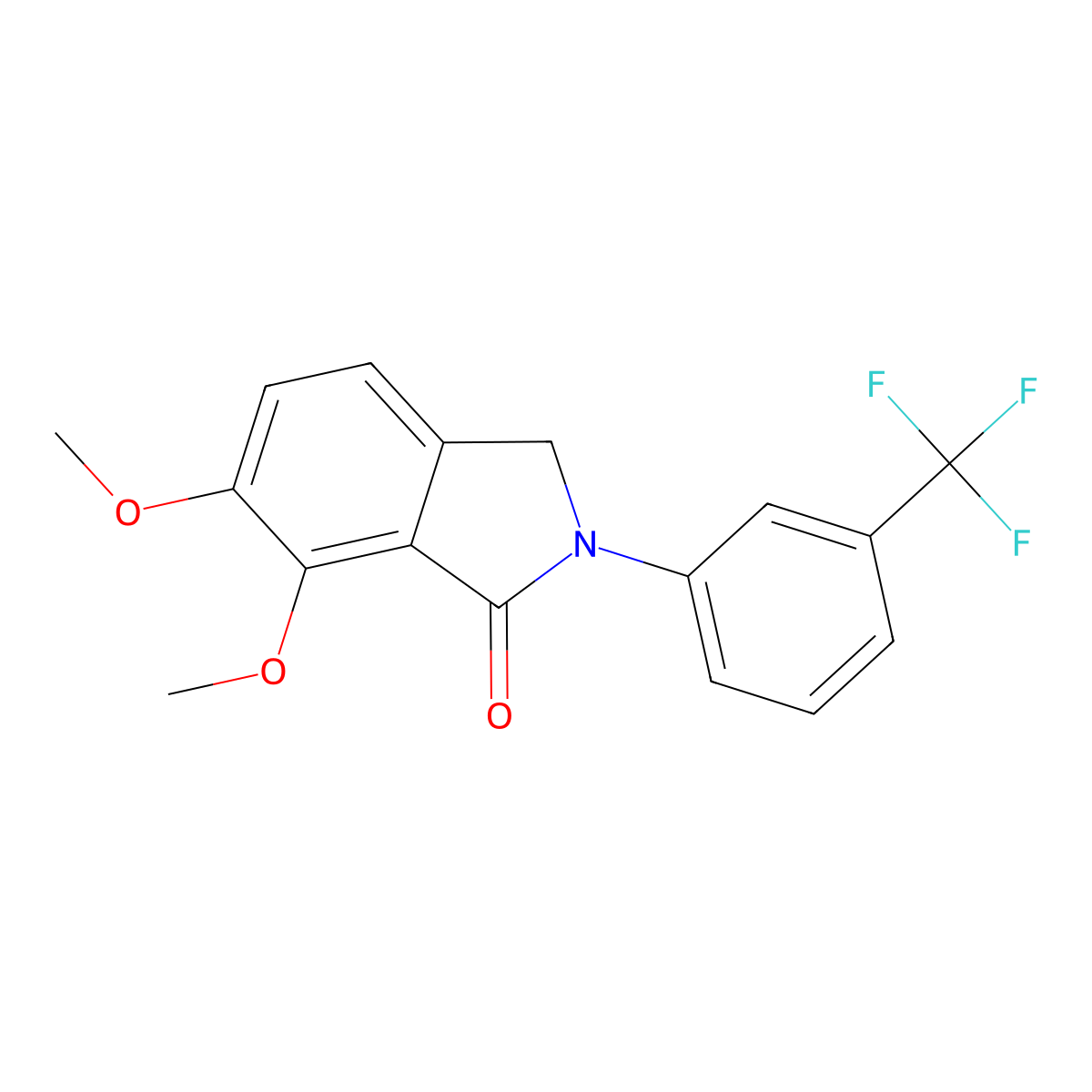 6,7-dimethoxy-2-[3-(trifluoromethyl)phenyl]-3H-isoindol-1-one molecular structure, CAS 339287-24-0