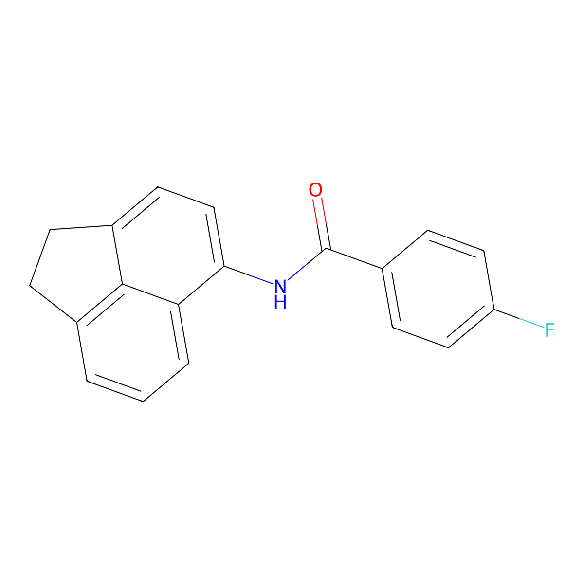 N-(1,2-dihydroacenaphthylen-5-yl)-4-fluorobenzamide molecular structure, CAS 339287-36-4