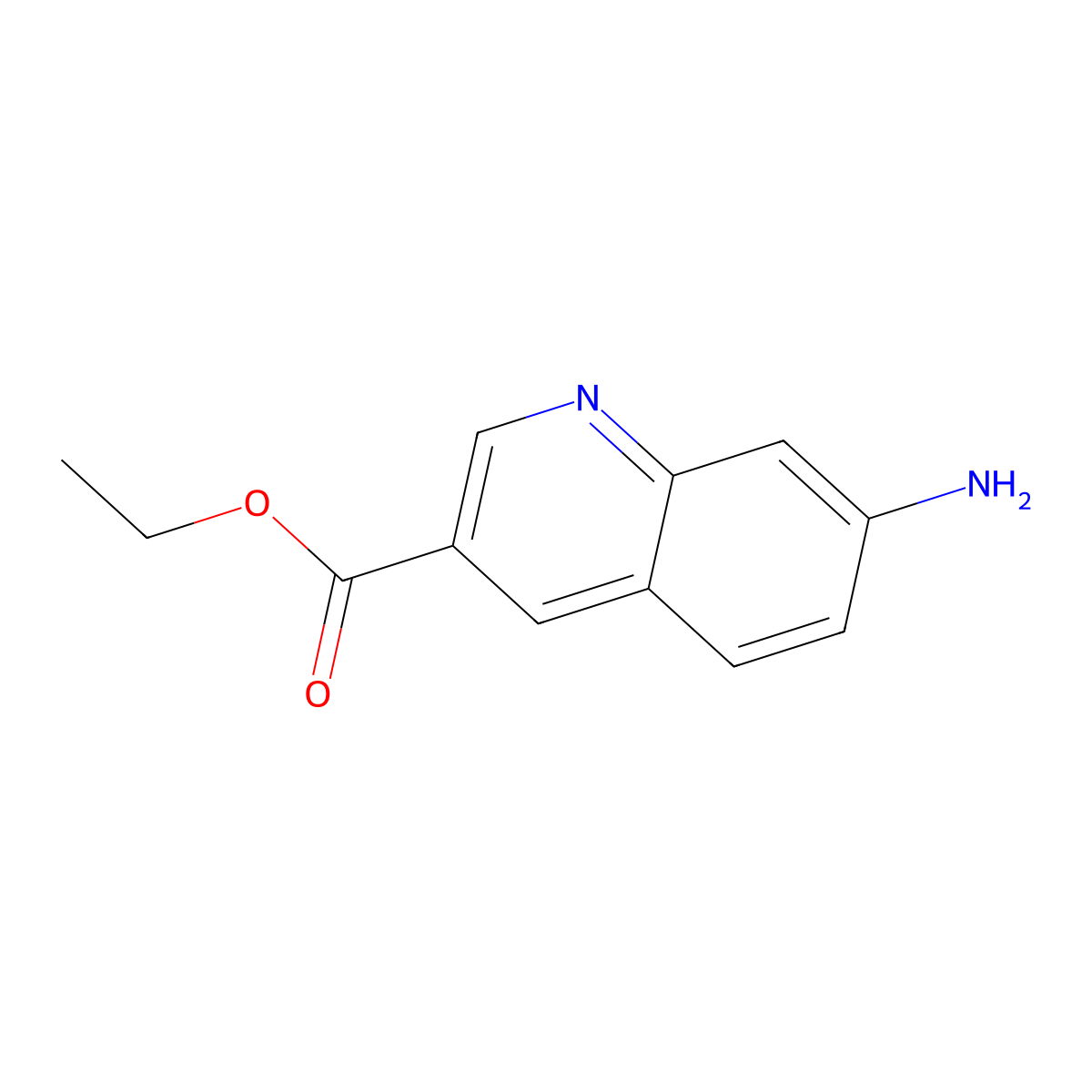 Ethyl 7-aminoquinoline-3-carboxylate molecular structure, CAS 339290-20-9