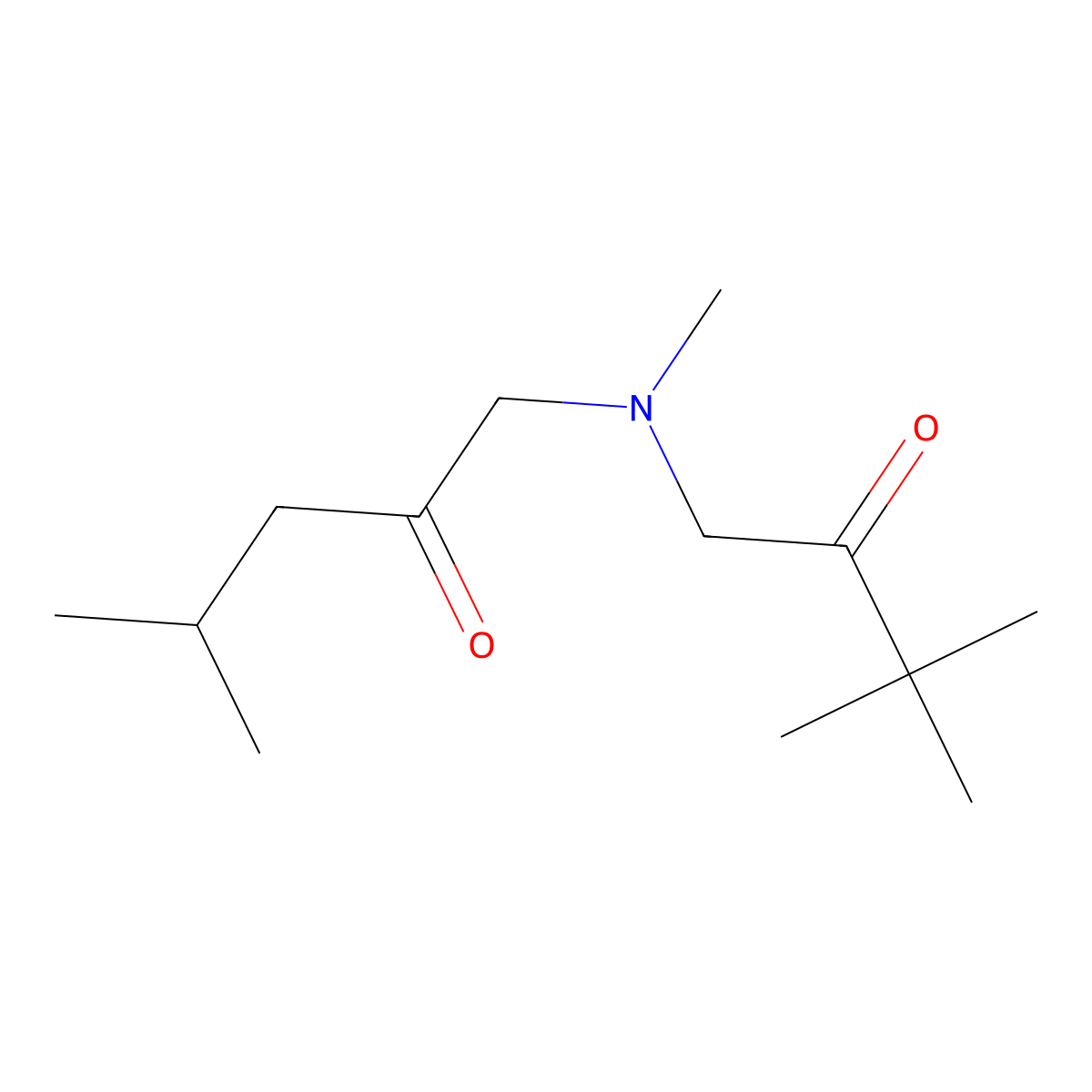 1-[(3,3-Dimethyl-2-oxobutyl)methylamino]-4-methyl-2-pentanone molecular structure, CAS 339292-15-8