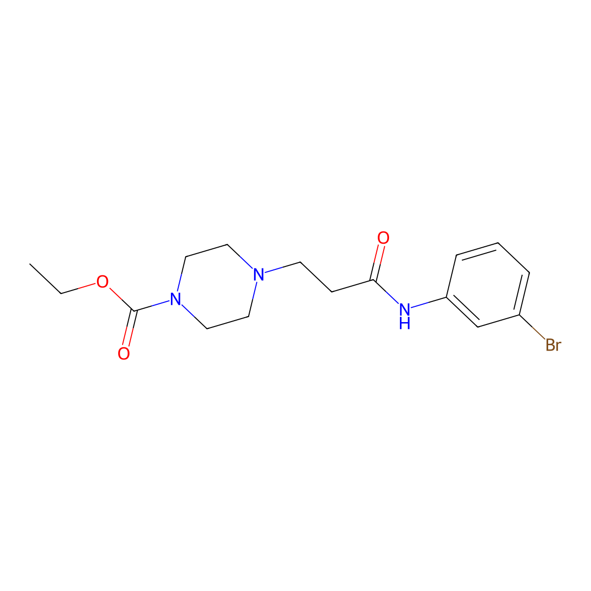 Piperazine-1-carboxylic acid, 4-[3-(3-bromophenylamino)-3-oxopropyl]-, ethyl ester molecular structure, CAS 339293-19-5