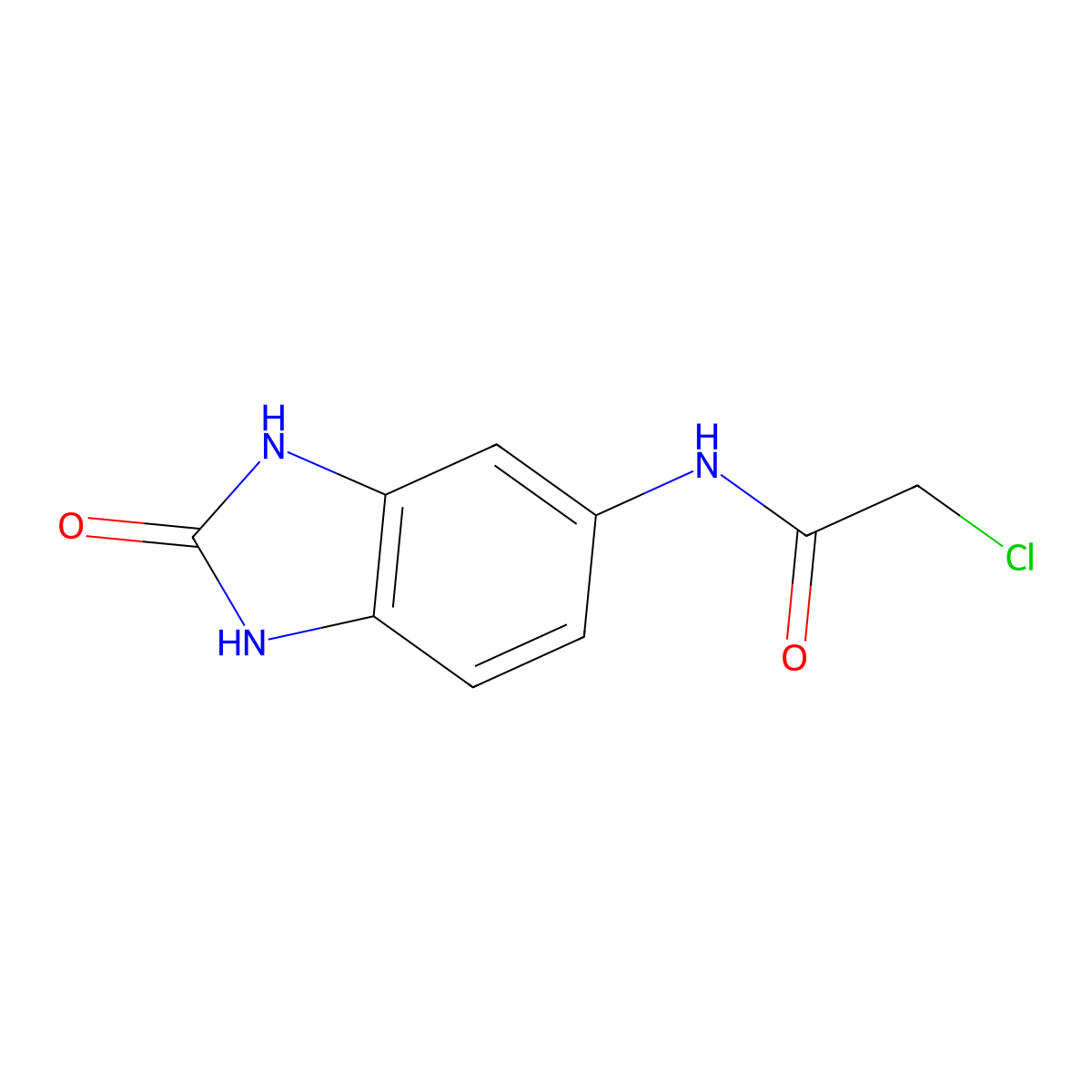 2-chloro-N-(2-oxo-2,3-dihydro-1H-1,3-benzodiazol-5-yl)acetamide molecular structure, CAS 339293-46-8