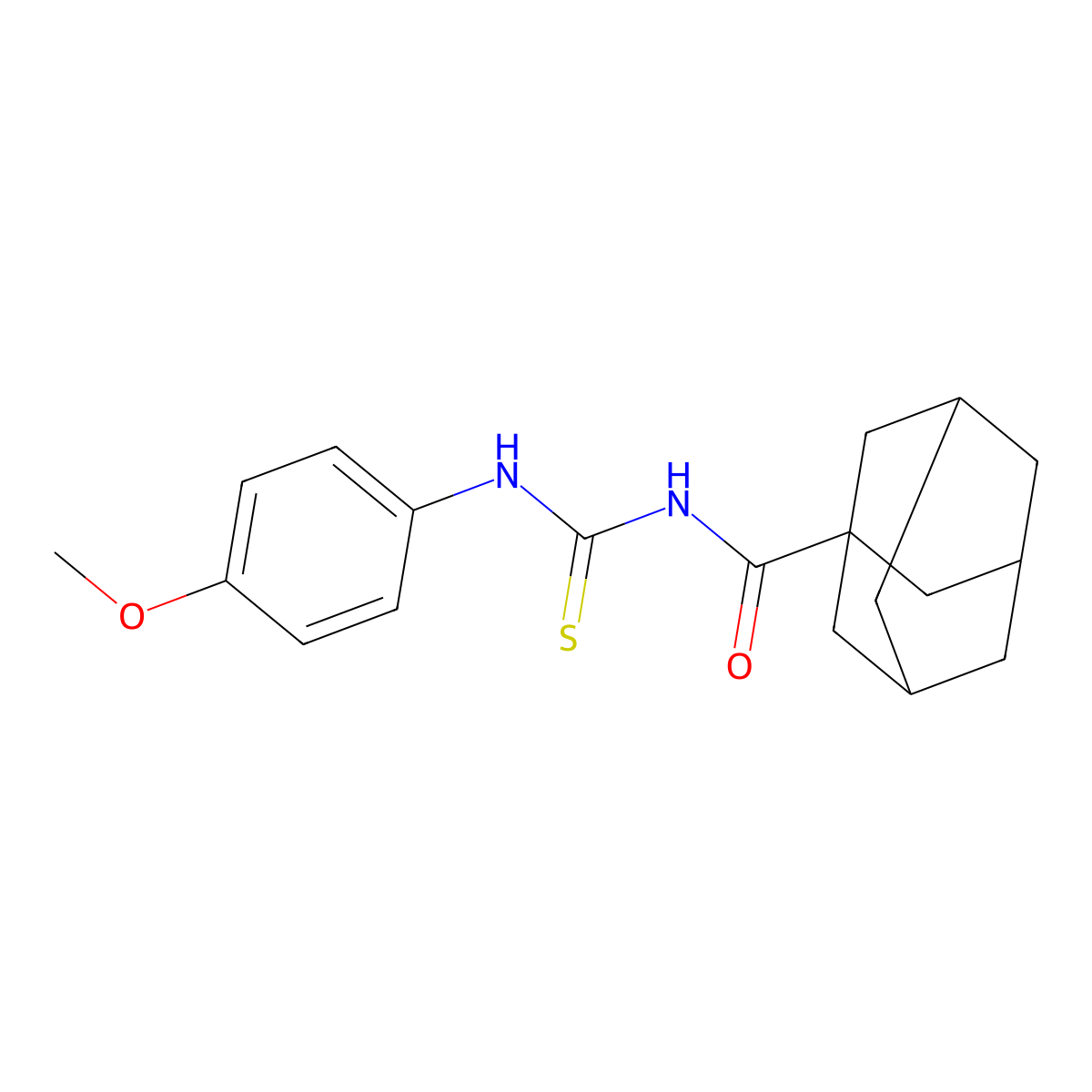 N-[(4-methoxyphenyl)carbamothioyl]adamantane-1-carboxamide molecular structure, CAS 339294-48-3
