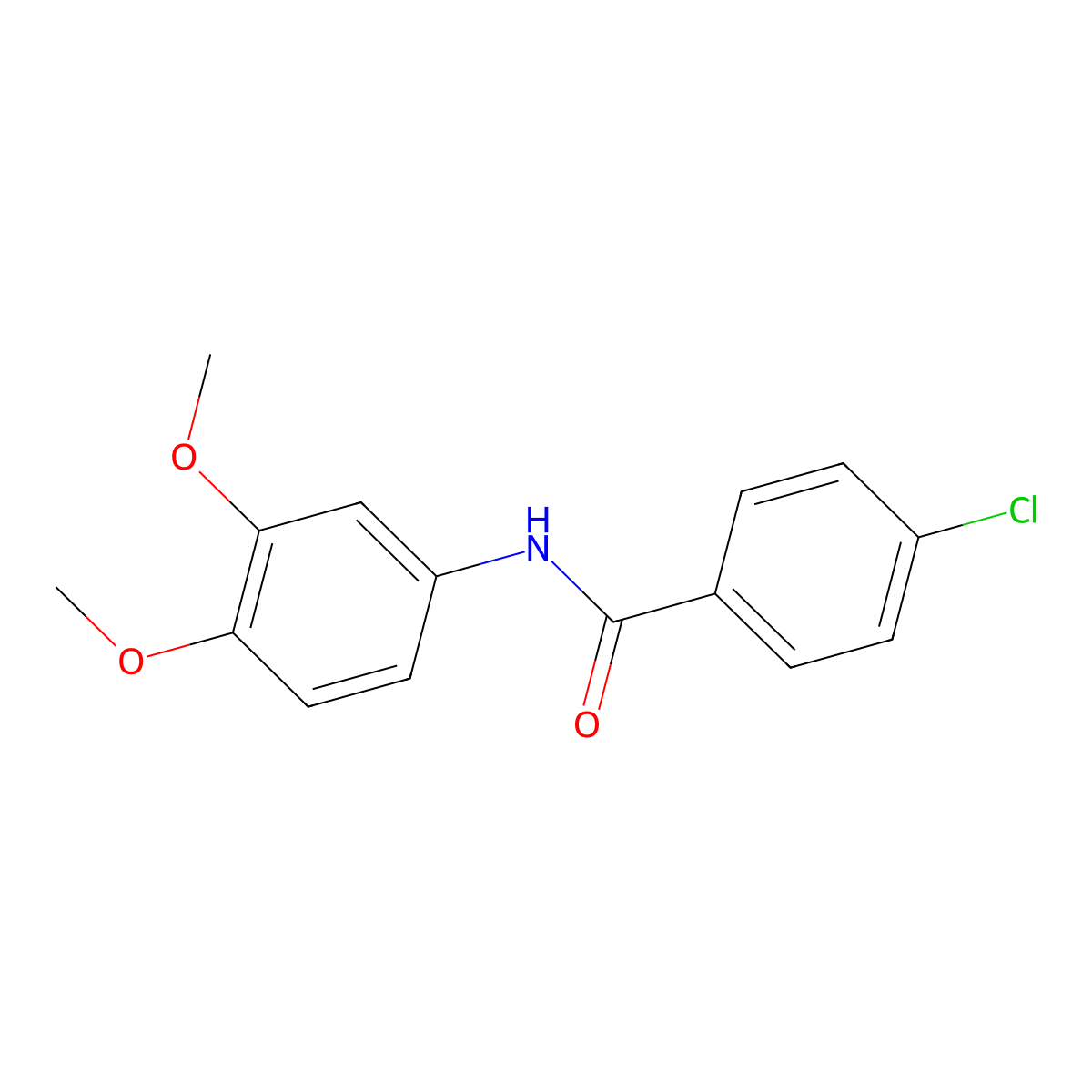4-chloro-N-(3,4-dimethoxyphenyl)benzamide molecular structure, CAS 339297-91-5