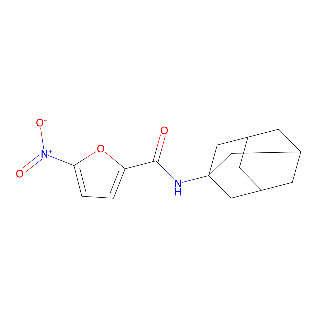 N-1-adamantyl-5-nitro-2-furamide molecular structure, CAS 339298-33-8