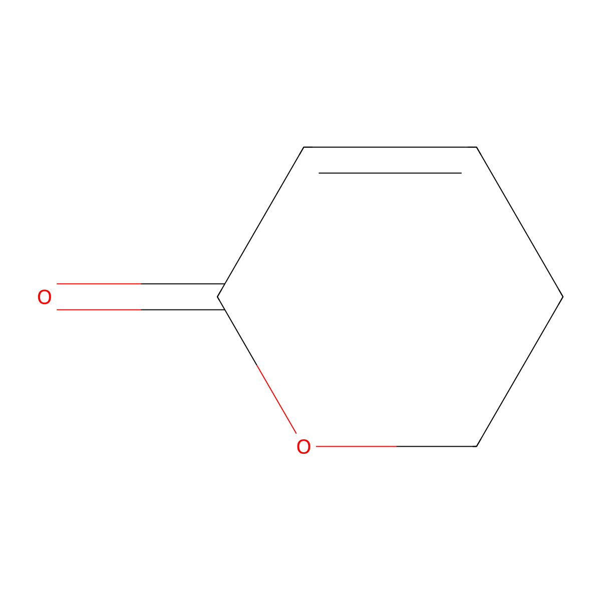 5,6-Dihydro-2H-pyran-2-one molecular structure, CAS 3393-45-1