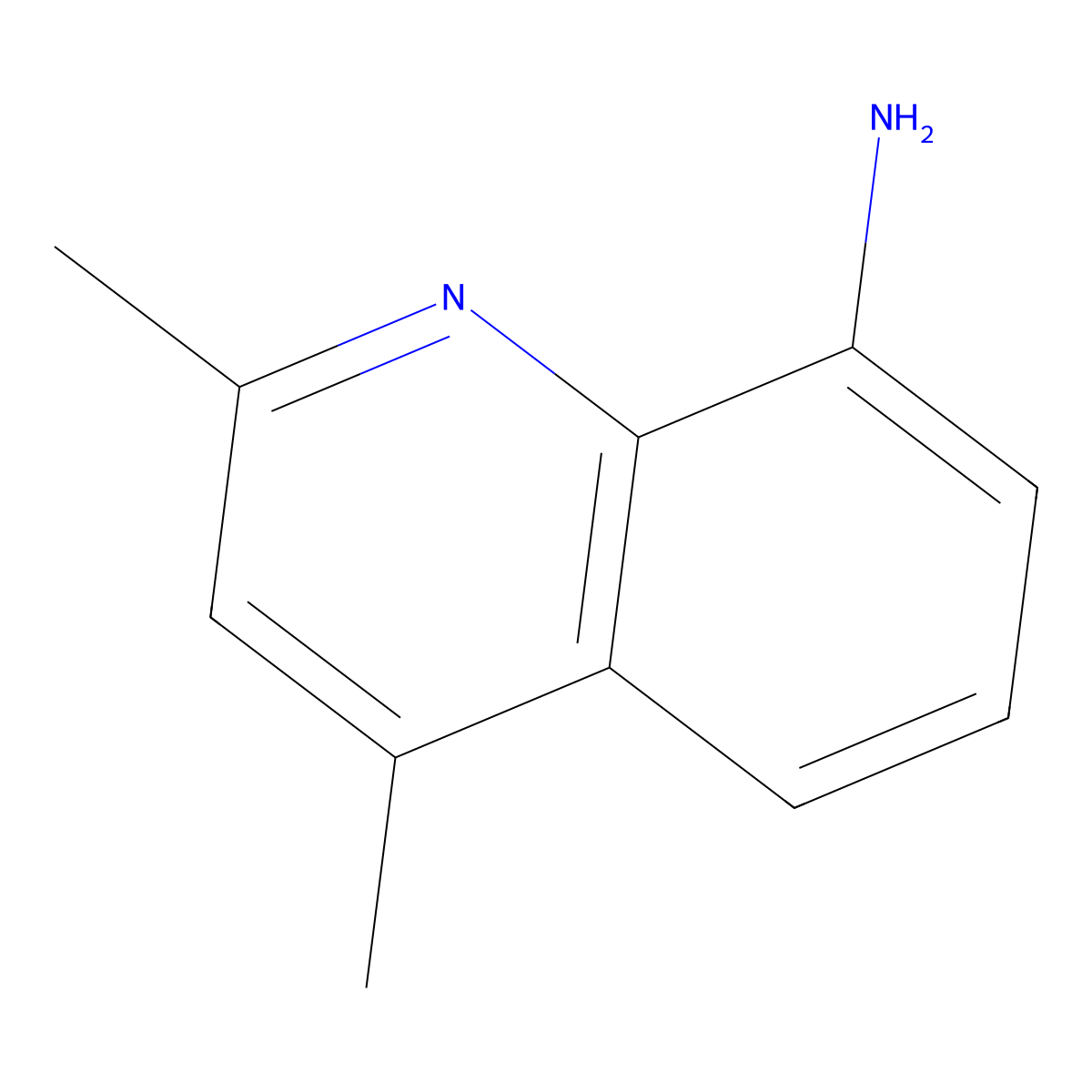 8-Quinolinamine, 2,4-dimethyl- molecular structure, CAS 3393-70-2