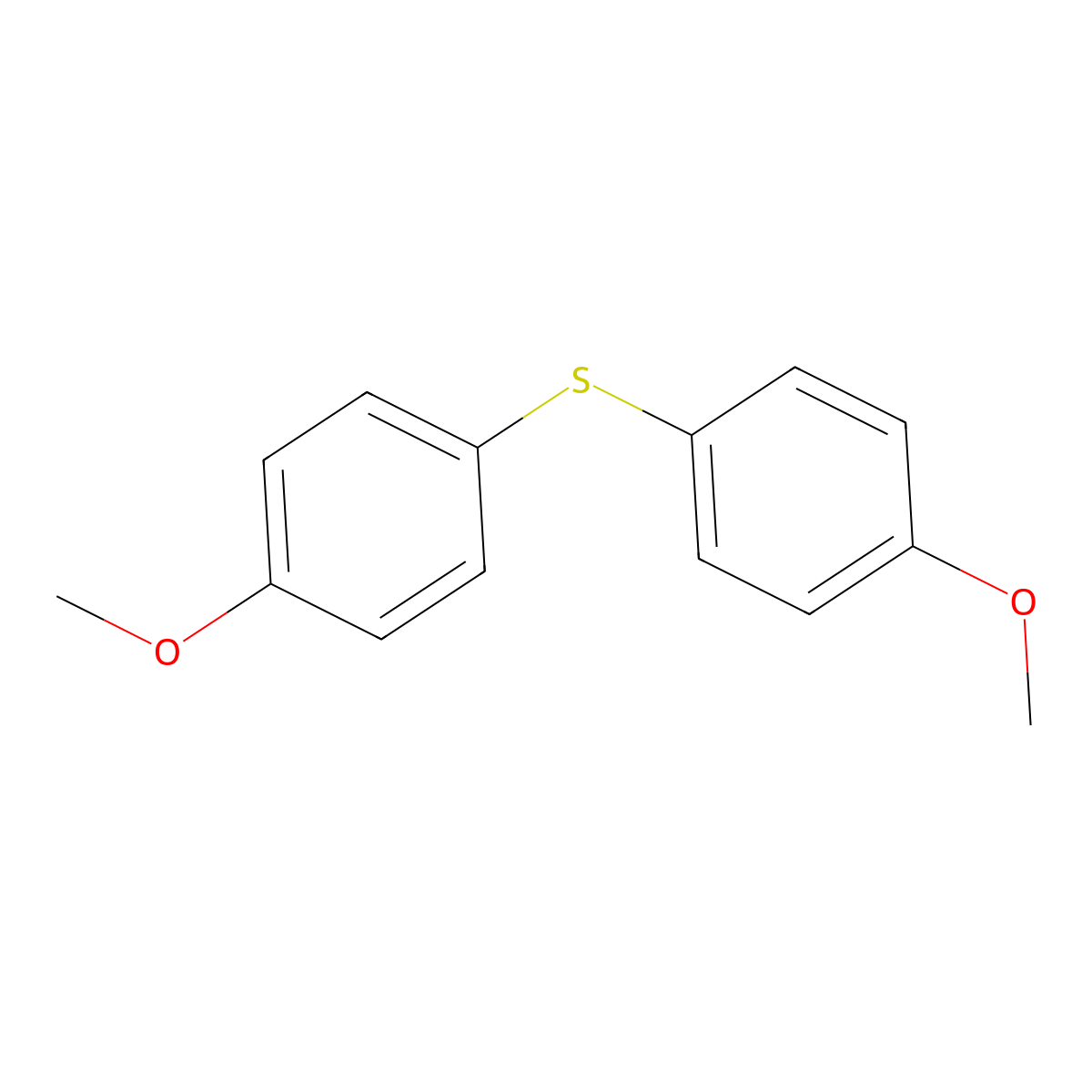Bis(4-methoxyphenyl) sulfide molecular structure, CAS 3393-77-9