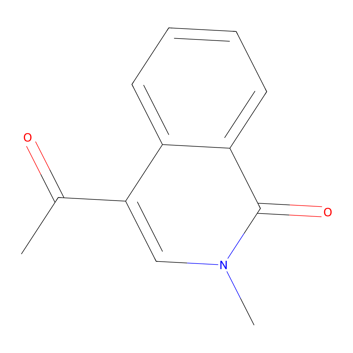 4-acetyl-2-methylisoquinolin-1(2H)-one molecular structure, CAS 33930-77-7