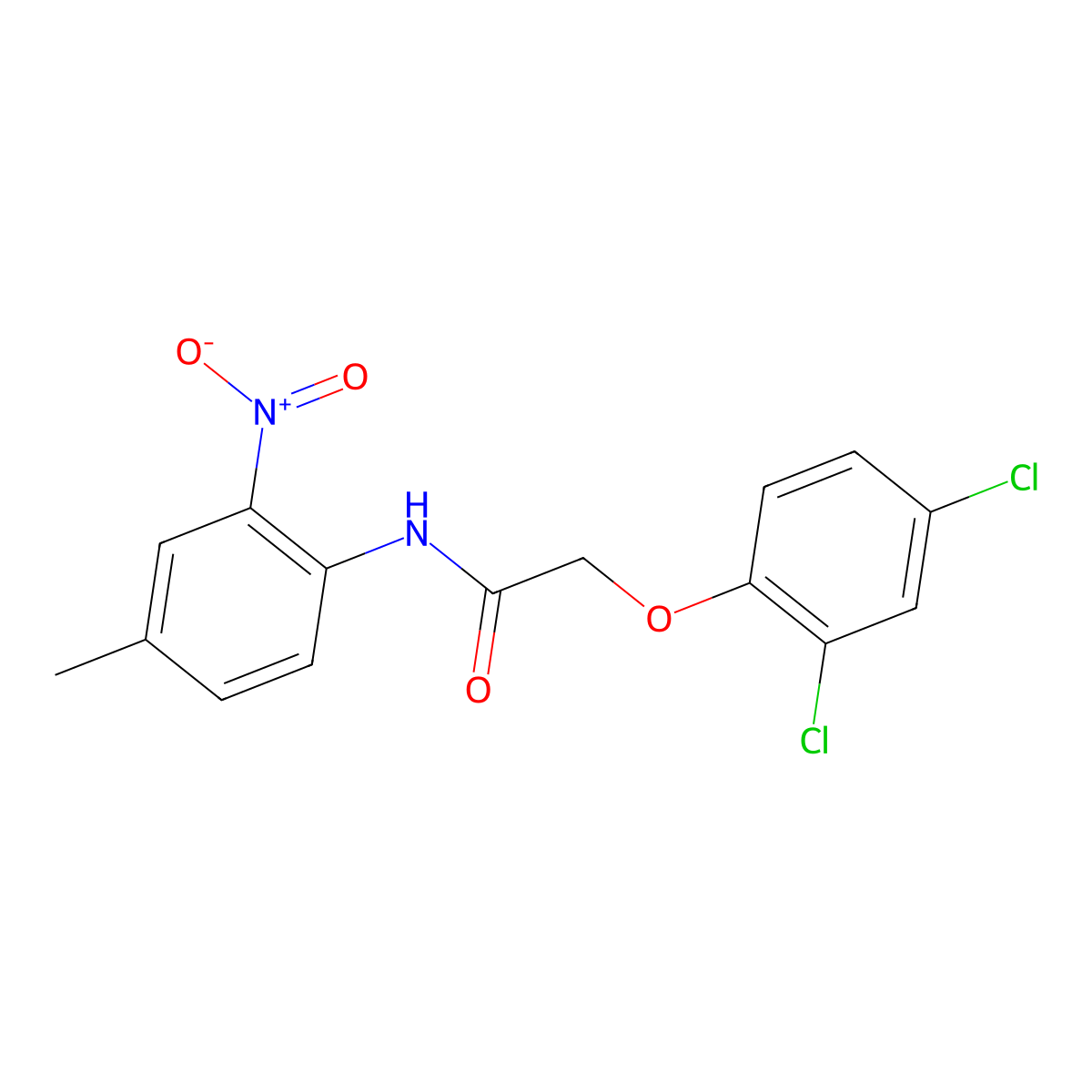 2-(2,4-dichlorophenoxy)-N-(4-methyl-2-nitrophenyl)acetamide molecular structure, CAS 339303-79-6