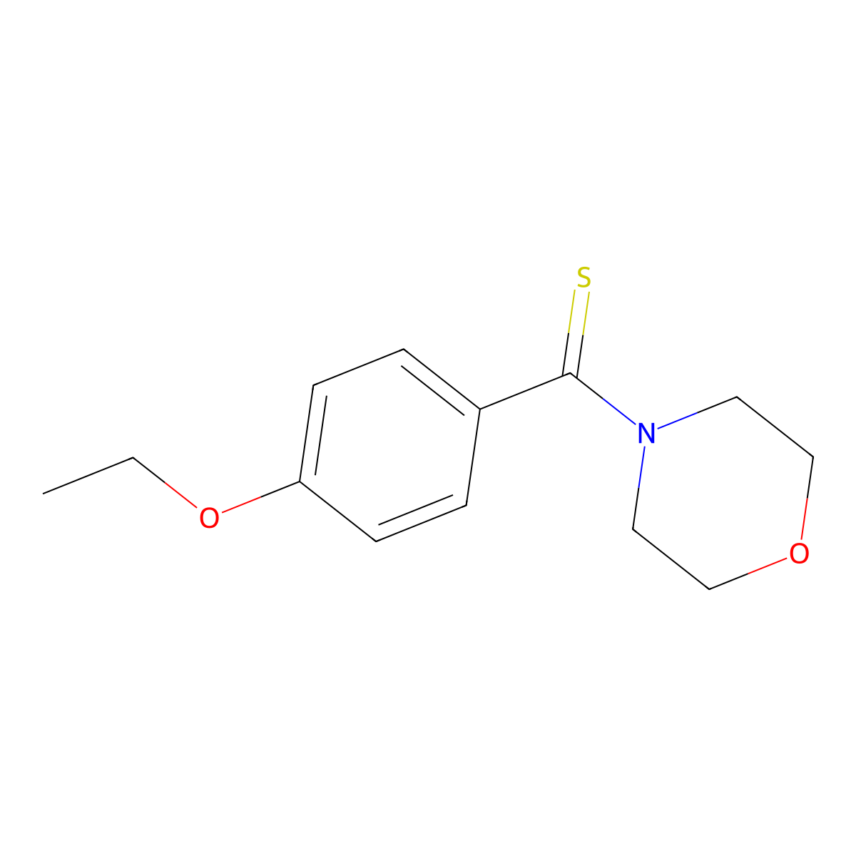 (4-Ethoxyphenyl)(morpholin-4-yl)methanethione molecular structure, CAS 339306-06-8