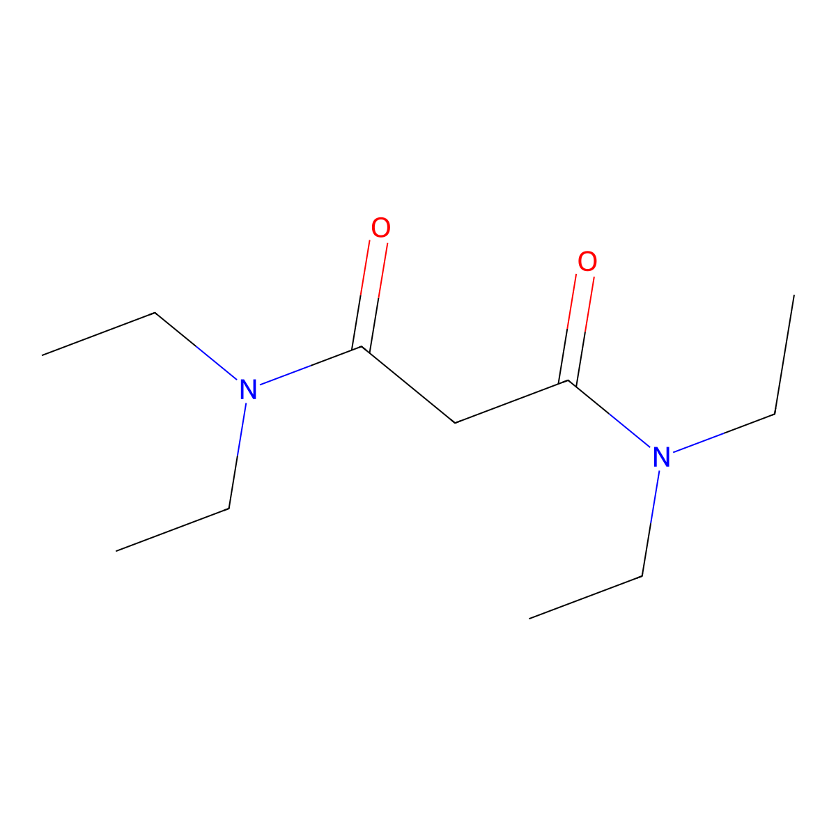 N,N,N',N'-Tetraethylmalonamide molecular structure, CAS 33931-42-9