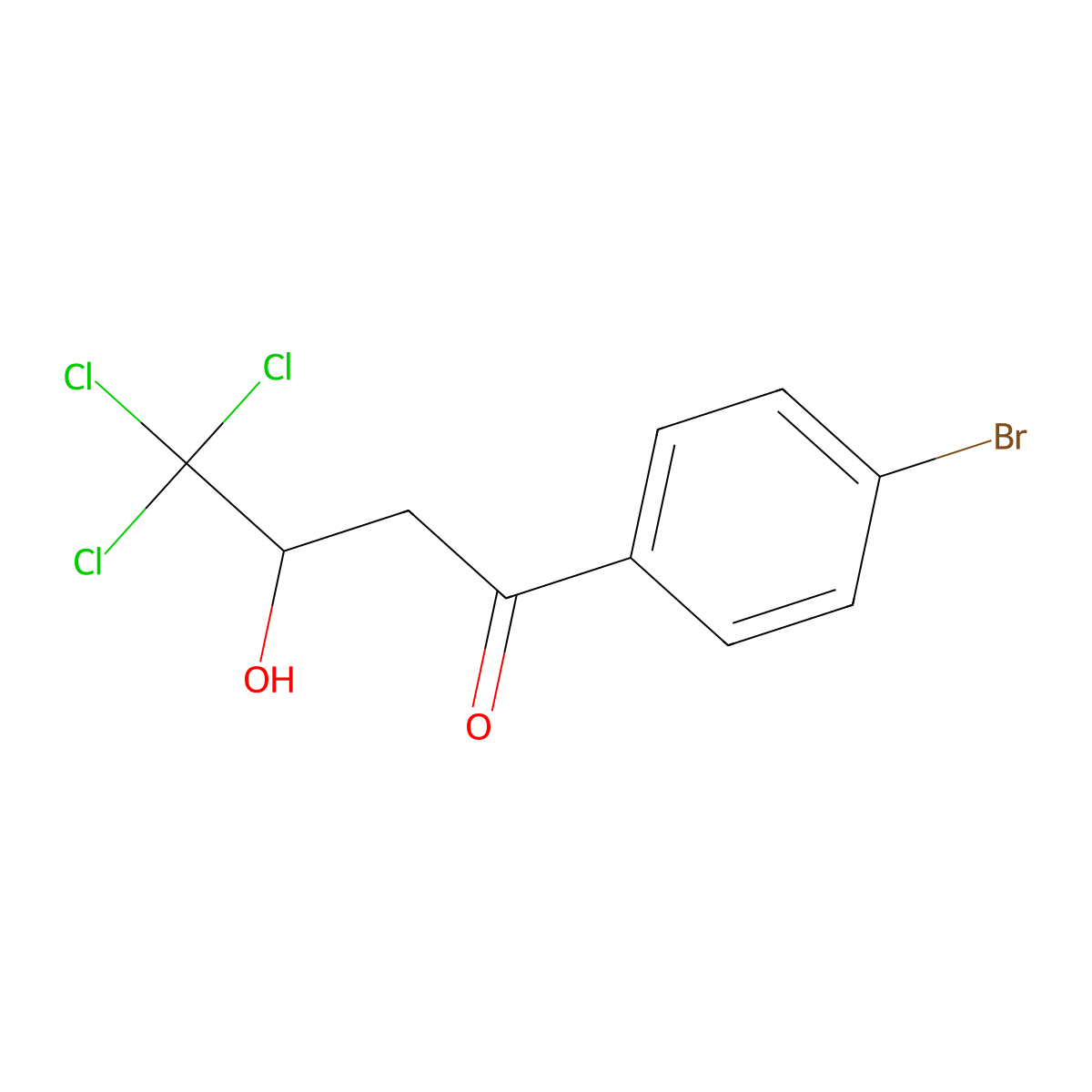 1-(4-Bromophenyl)-4,4,4-trichloro-3-hydroxybutan-1-one molecular structure, CAS 339311-81-8