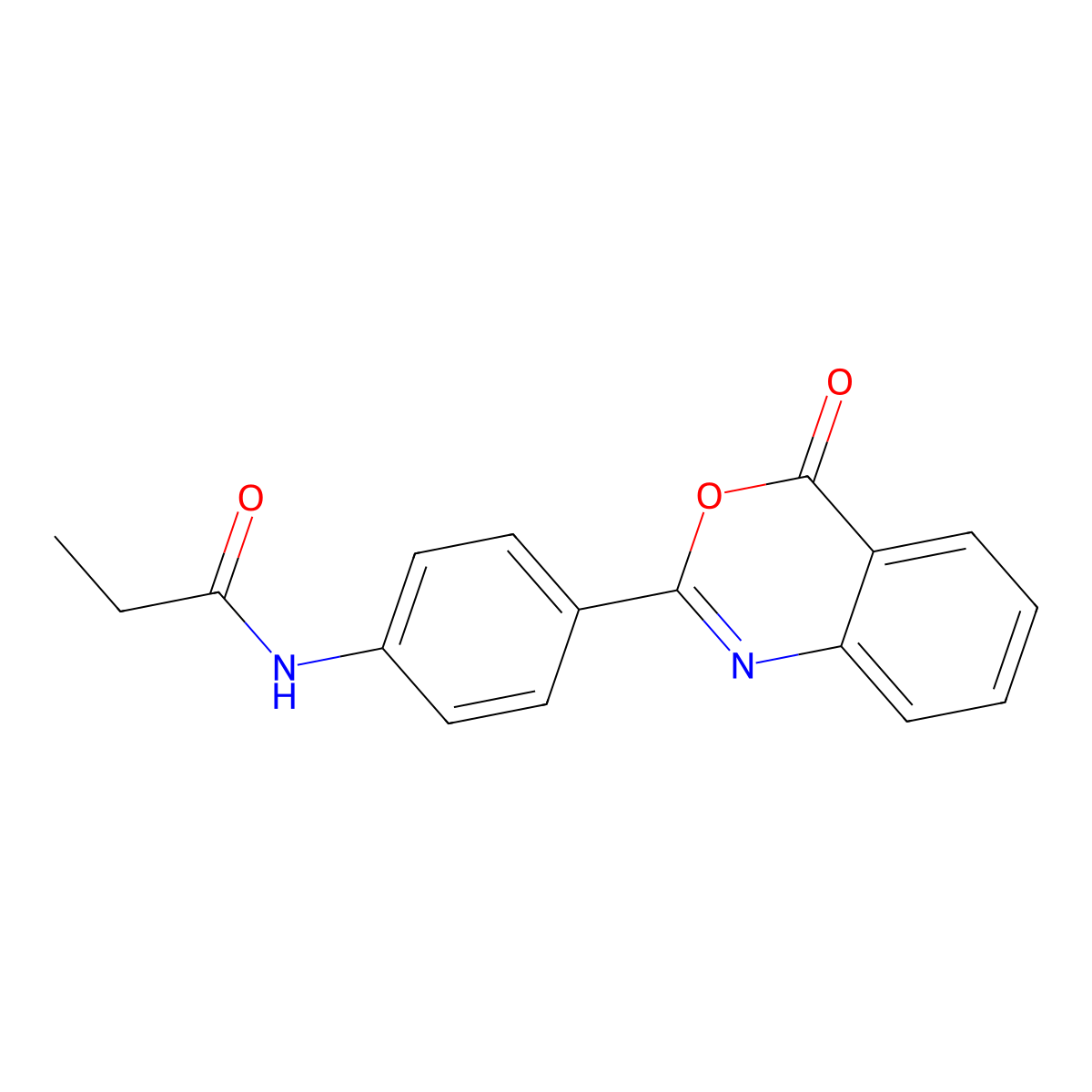 N-[4-(4-oxo-4H-3,1-benzoxazin-2-yl)phenyl]propanamide molecular structure, CAS 339317-93-0