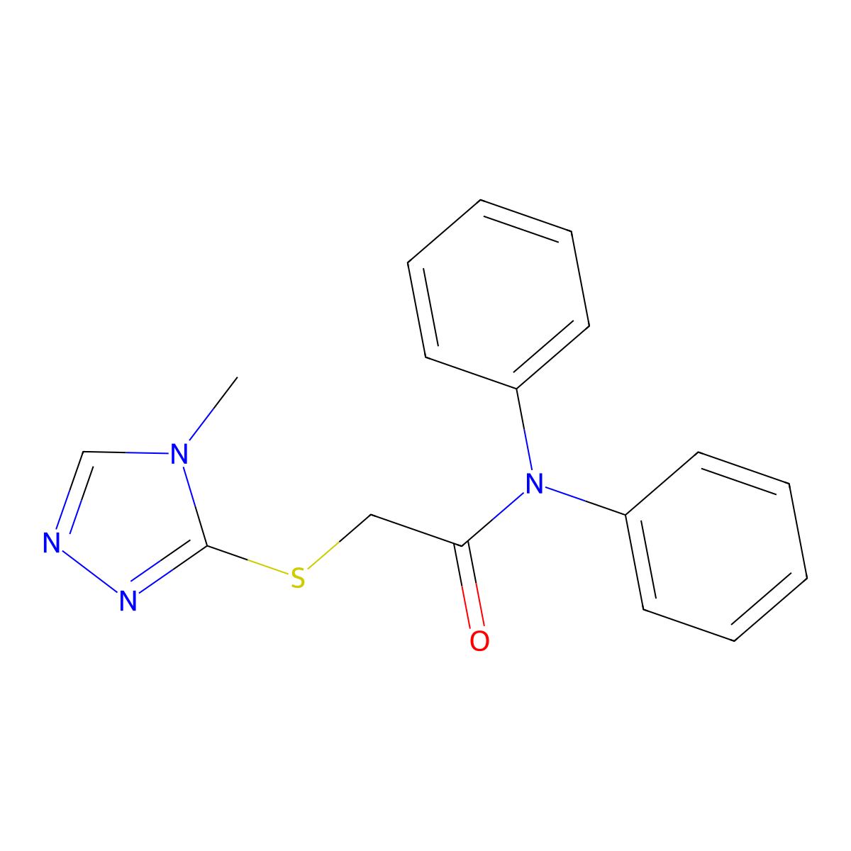 2-[(4-methyl-1,2,4-triazol-3-yl)sulfanyl]-N,N-diphenylacetamide molecular structure, CAS 339318-14-8