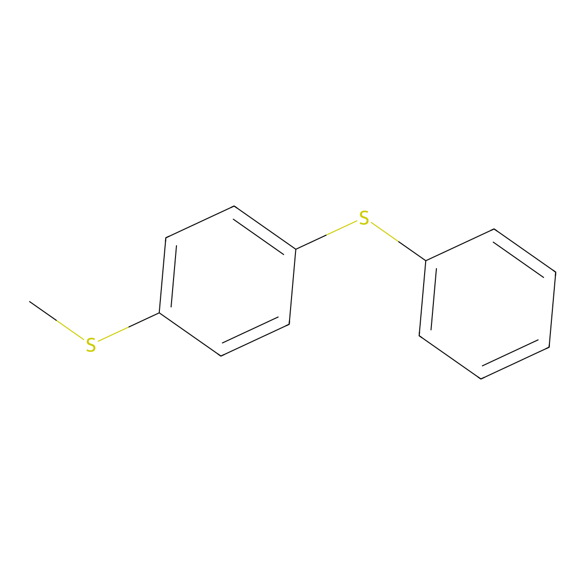 Methyl(4-(phenylthio)phenyl)sulfane molecular structure, CAS 33932-80-8