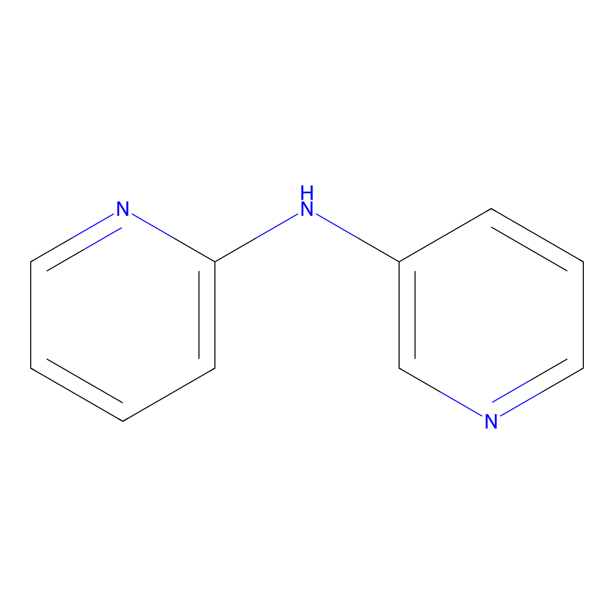 N-(Pyridin-3-yl)pyridin-2-amine molecular structure, CAS 33932-95-5