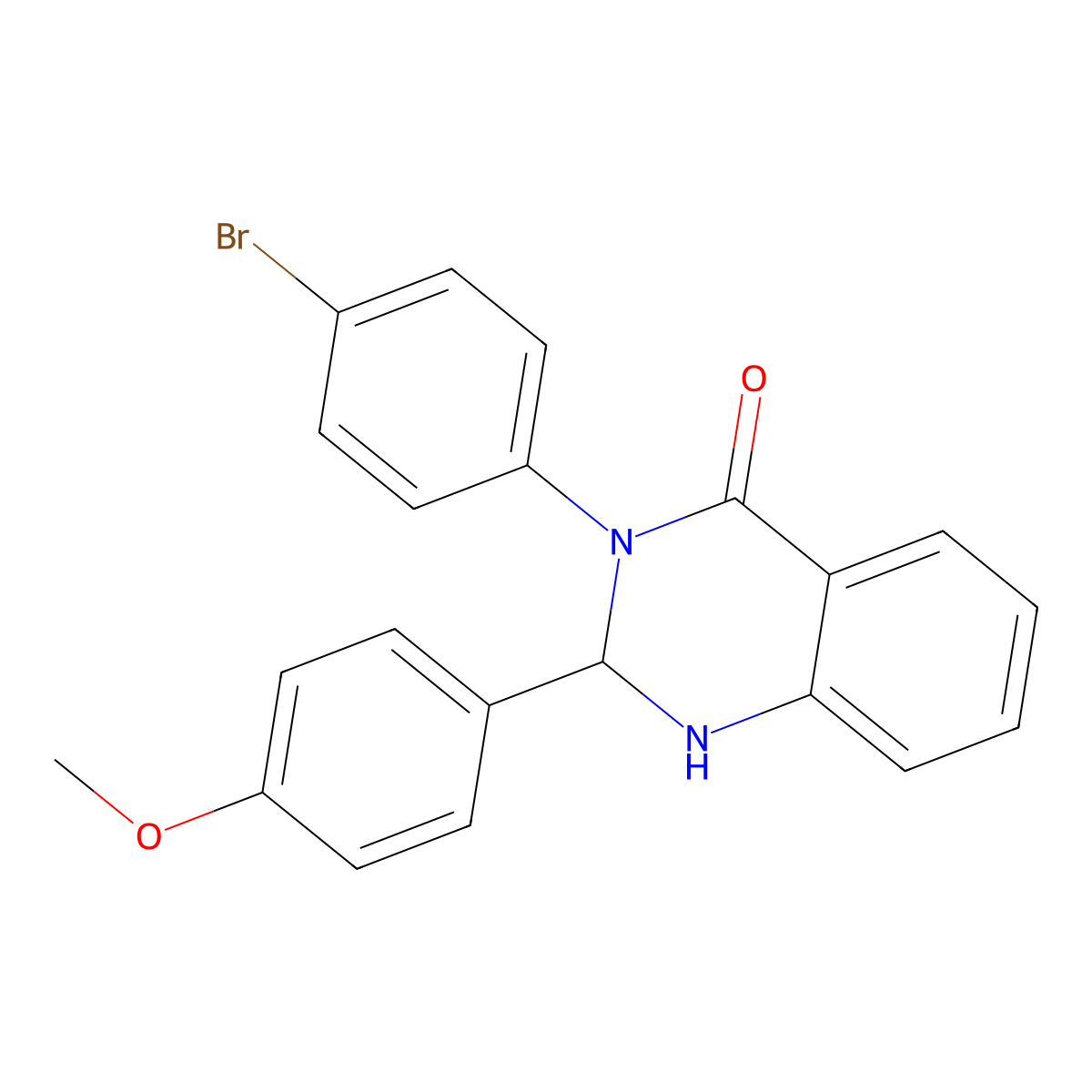 3-(4-bromophenyl)-2-(4-methoxyphenyl)-2,3-dihydroquinazolin-4(1H)-one molecular structure, CAS 339321-03-8