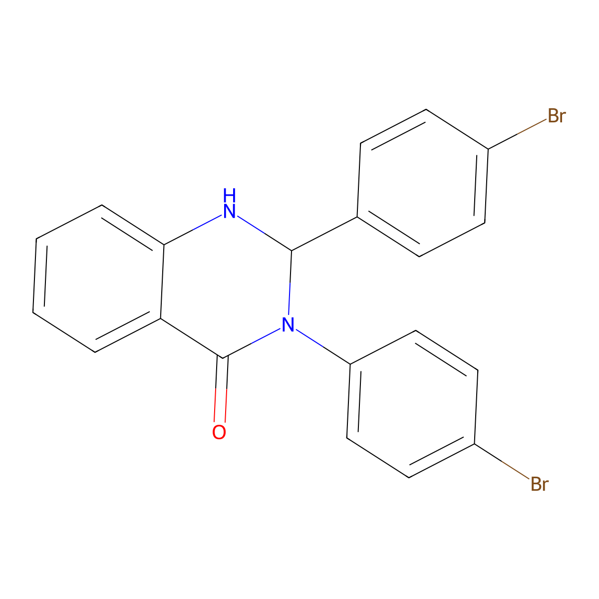 2,3-Bis(4-bromophenyl)-1,2-dihydroquinazolin-4-one molecular structure, CAS 339321-04-9