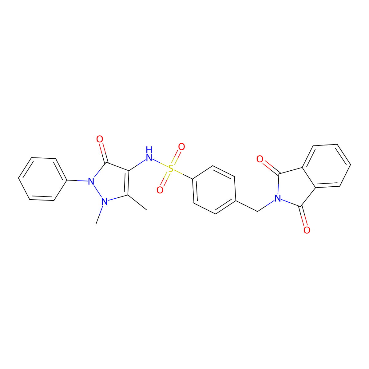 N-(1,5-dimethyl-3-oxo-2-phenyl-2,3-dihydro-1H-pyrazol-4-yl)-4-[(1,3-dioxo-1,3-dihydro-2H-isoindol-2-yl)methyl]benzenesulfonamide molecular structure, CAS 339322-39-3