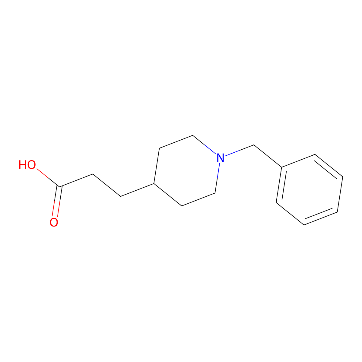 3-(1-Benzylpiperidin-4-YL)propanoic acid molecular structure, CAS 339333-00-5