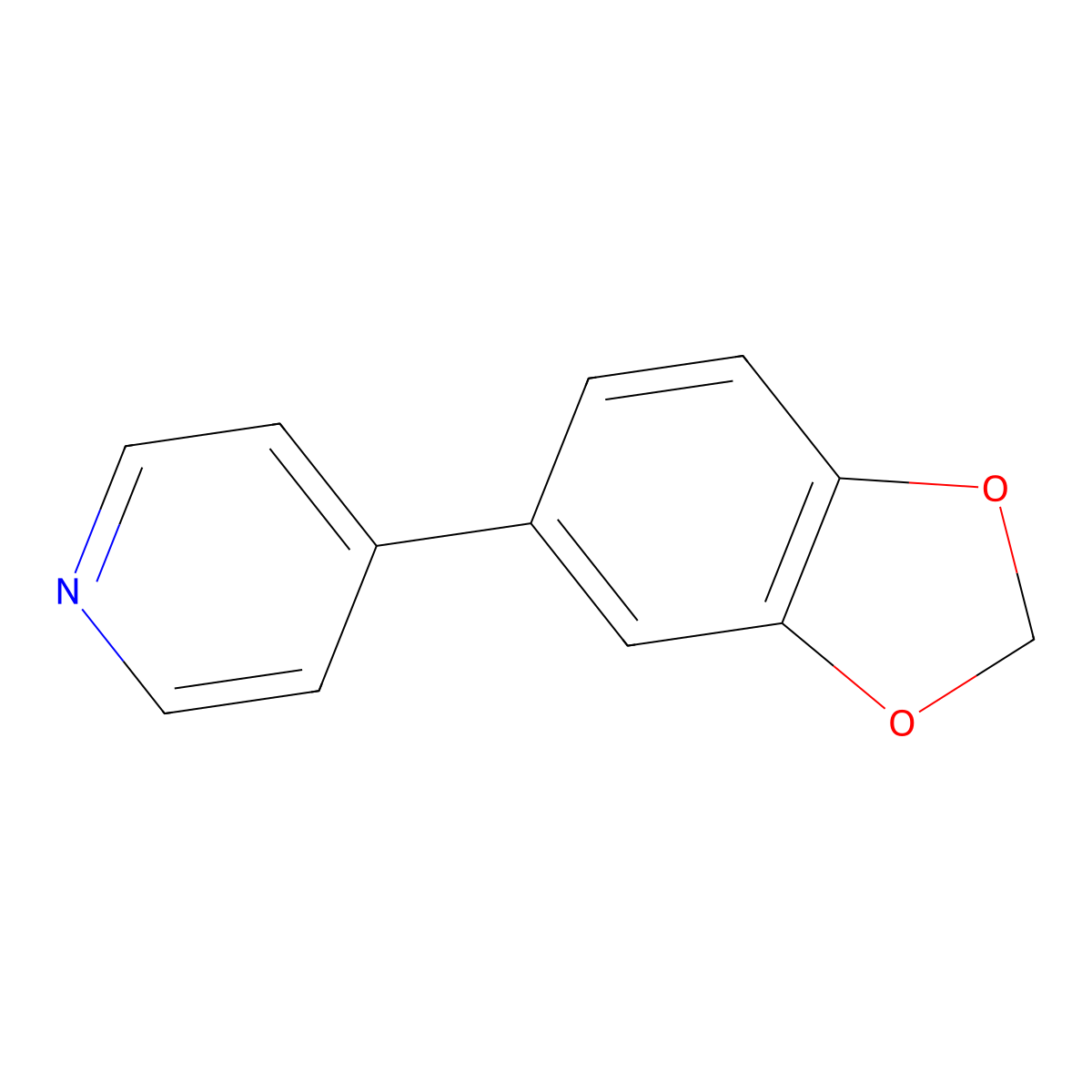 4-(1,3-Benzodioxol-5-yl)pyridine molecular structure, CAS 339333-77-6