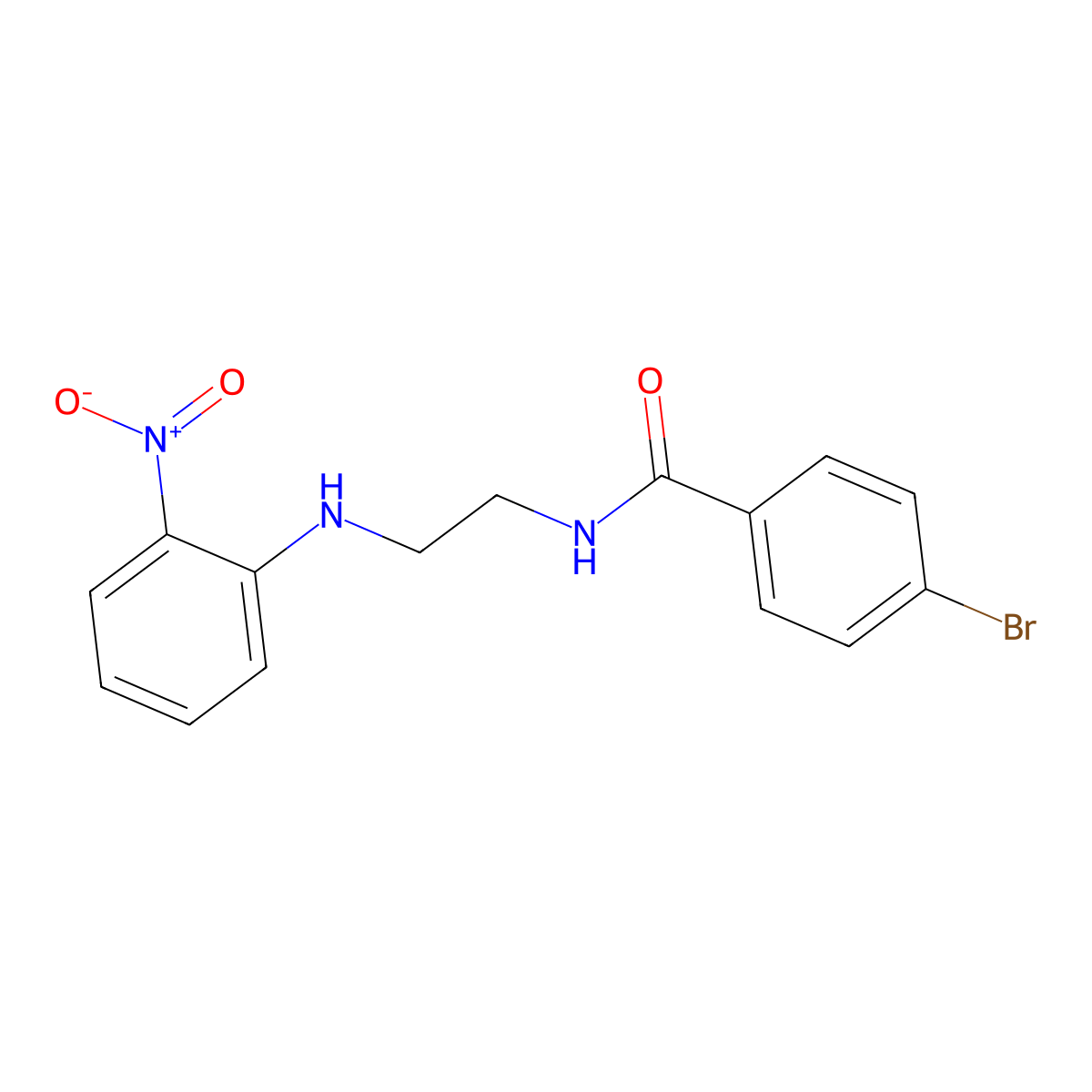 4-bromo-N-{2-[(2-nitrophenyl)amino]ethyl}benzamide molecular structure, CAS 339335-64-7
