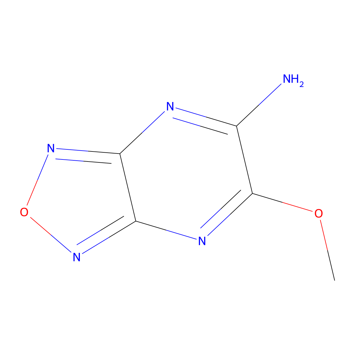 5-Methoxy-[1,2,5]oxadiazolo[3,4-b]pyrazin-6-amine molecular structure, CAS 339338-74-8