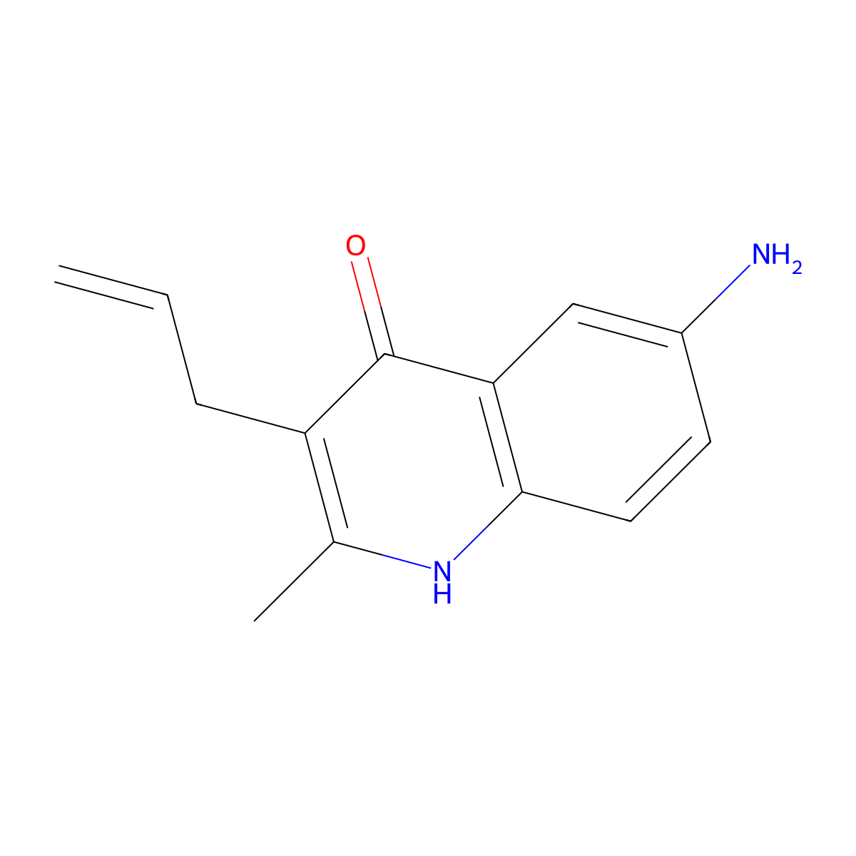 3-Allyl-6-amino-2-methyl-quinolin-4-ol molecular structure, CAS 339342-51-7