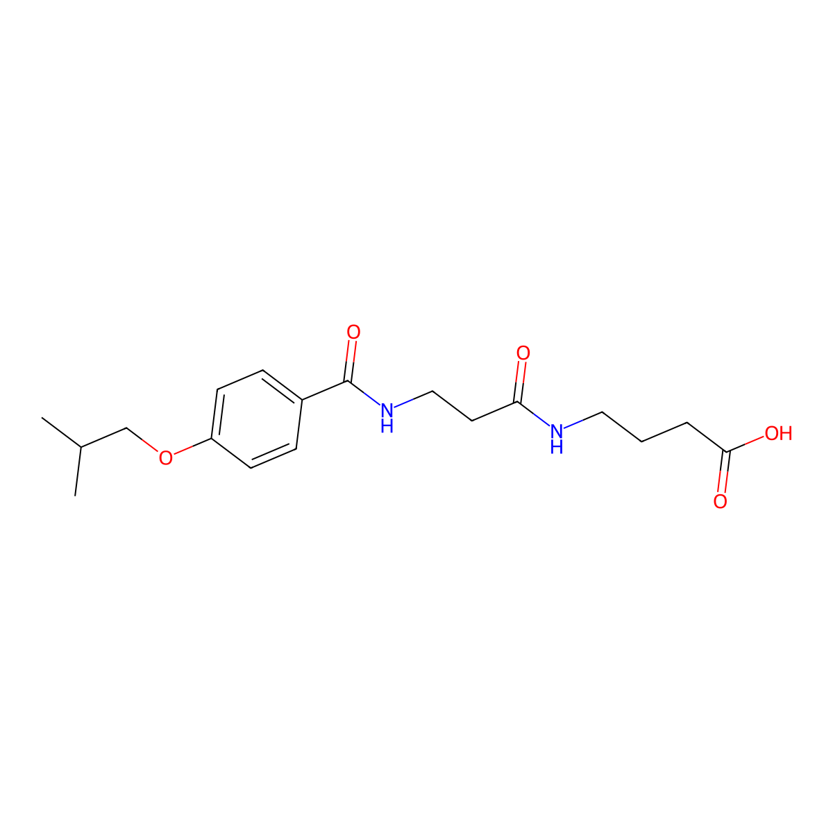 4-(3-(4-Isobutoxybenzamido)propanamido)butanoic acid molecular structure, CAS 339345-89-0