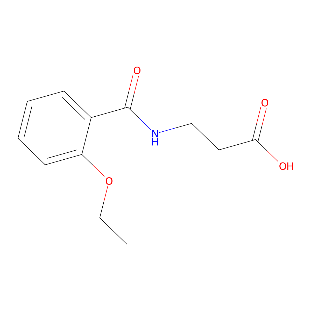 3-[(2-Ethoxybenzoyl)amino]propanoic acid molecular structure, CAS 339346-52-0