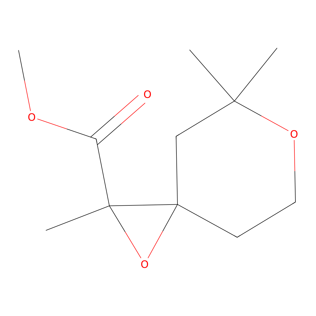 Methyl 2,5,5-trimethyl-1,6-dioxaspiro[2.5]octane-2-carboxylate molecular structure, CAS 339347-01-2