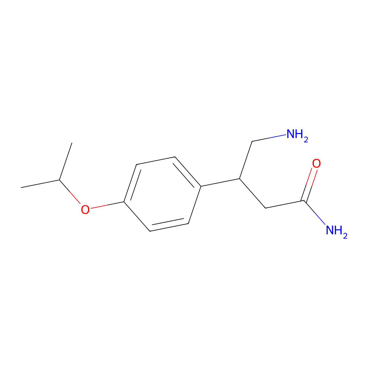4-Amino-3-(4-isopropoxyphenyl)butanamide molecular structure, CAS 339348-16-2
