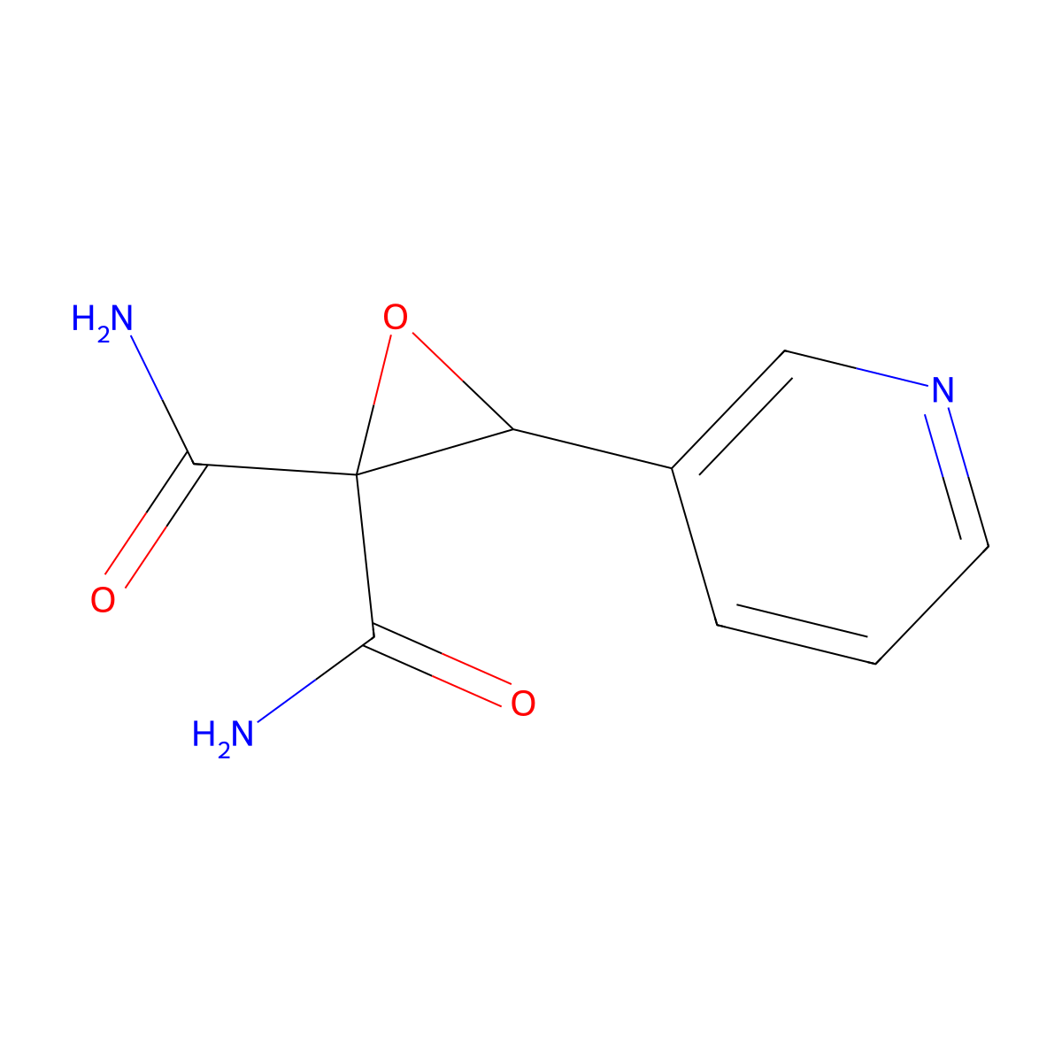 3-(Pyridin-3-yl)oxirane-2,2-dicarboxamide molecular structure, CAS 339350-69-5