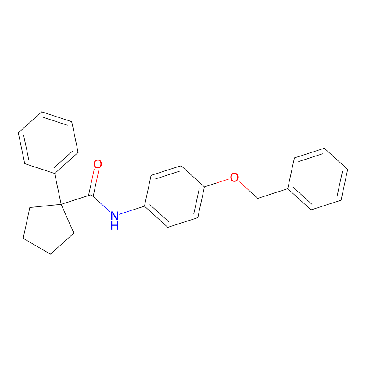 N-[4-(Benzyloxy)phenyl]-1-phenylcyclopentanecarboxamide molecular structure, CAS 339360-39-3