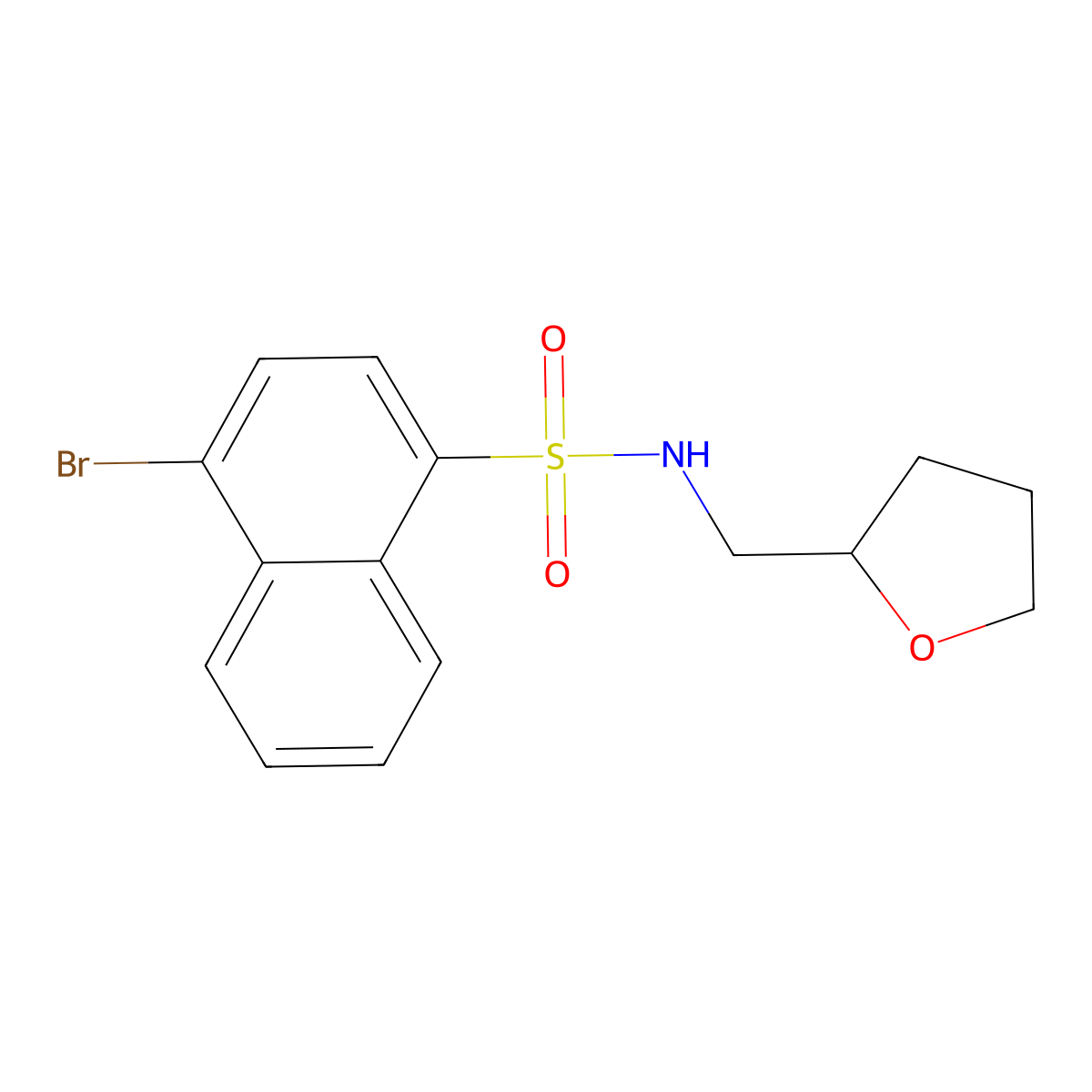 [(4-Bromonaphthyl)sulfonyl](oxolan-2-ylmethyl)amine molecular structure, CAS 339360-49-5