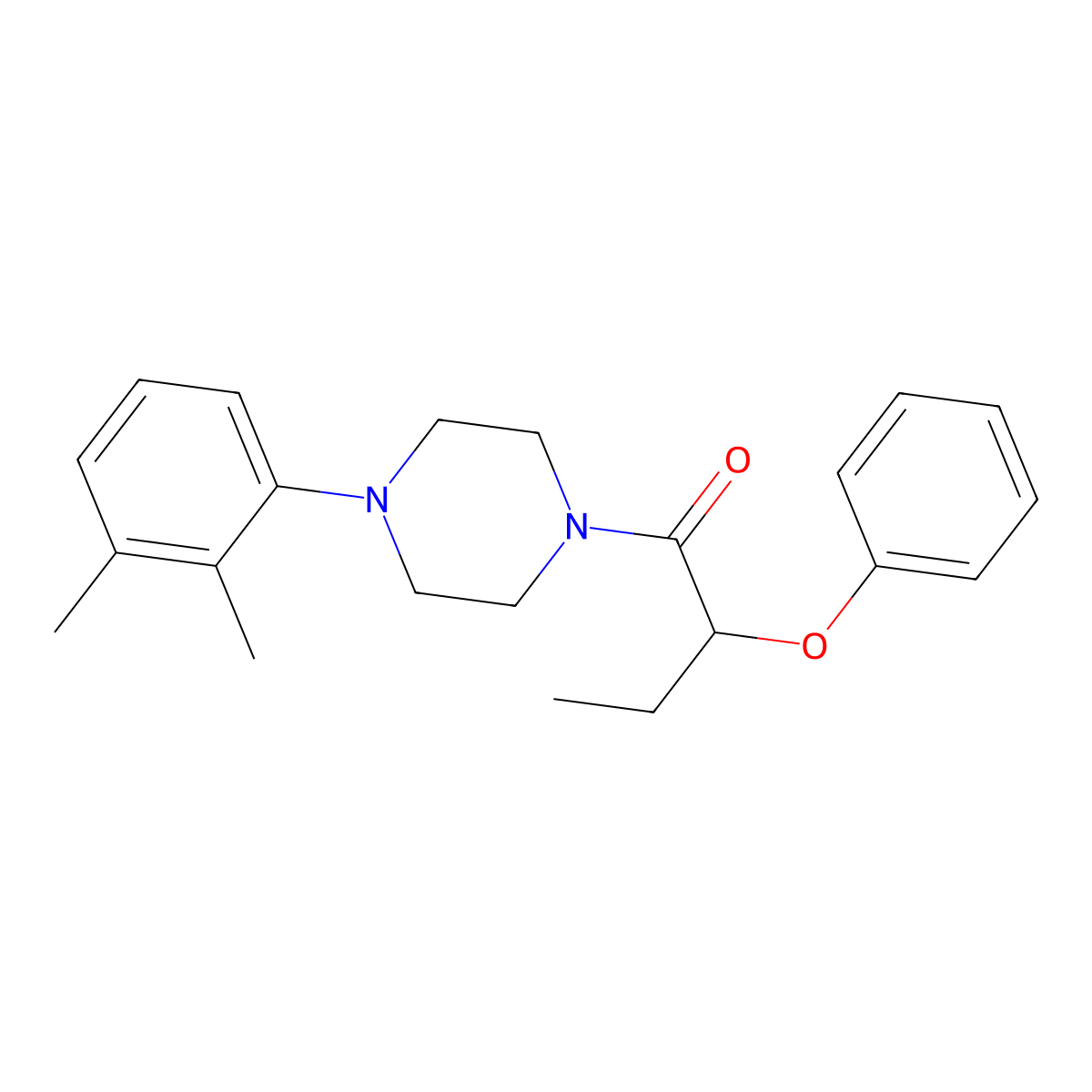1-[4-(2,3-Dimethylphenyl)piperazin-1-yl]-2-phenoxybutan-1-one molecular structure, CAS 339362-24-2