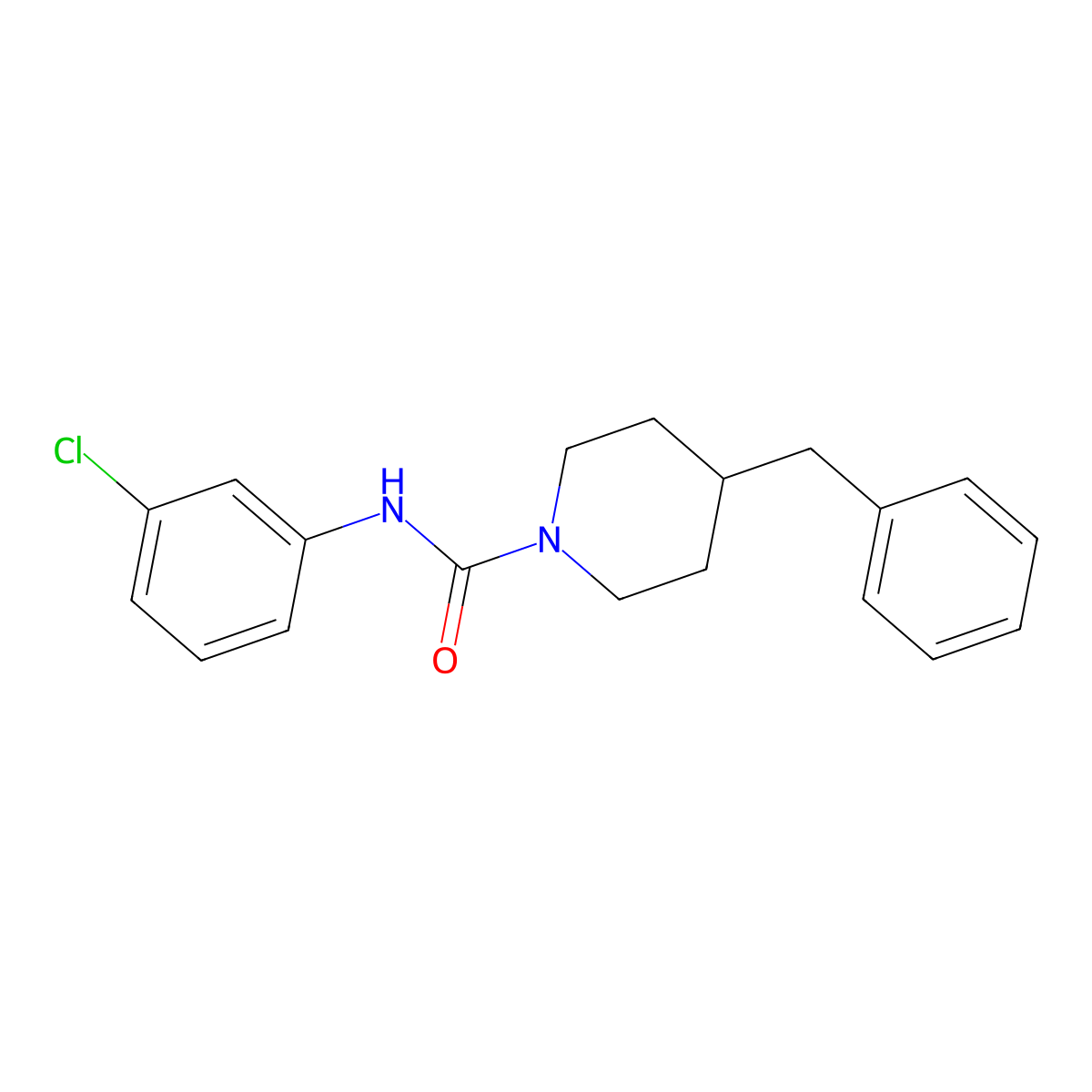 4-Benzyl-N-(3-chlorophenyl)-1-piperidinecarboxamide molecular structure, CAS 339362-48-0