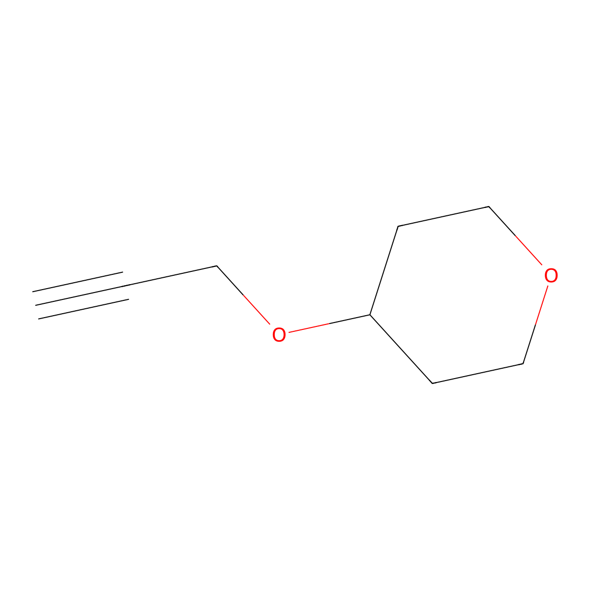 4-(Prop-2-yn-1-yloxy)oxane molecular structure, CAS 339363-23-4
