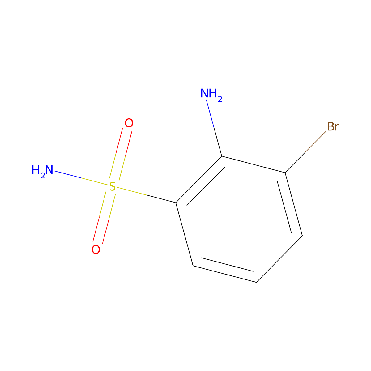 2-Amino-3-bromobenzenesulfonamide molecular structure, CAS 339365-12-7