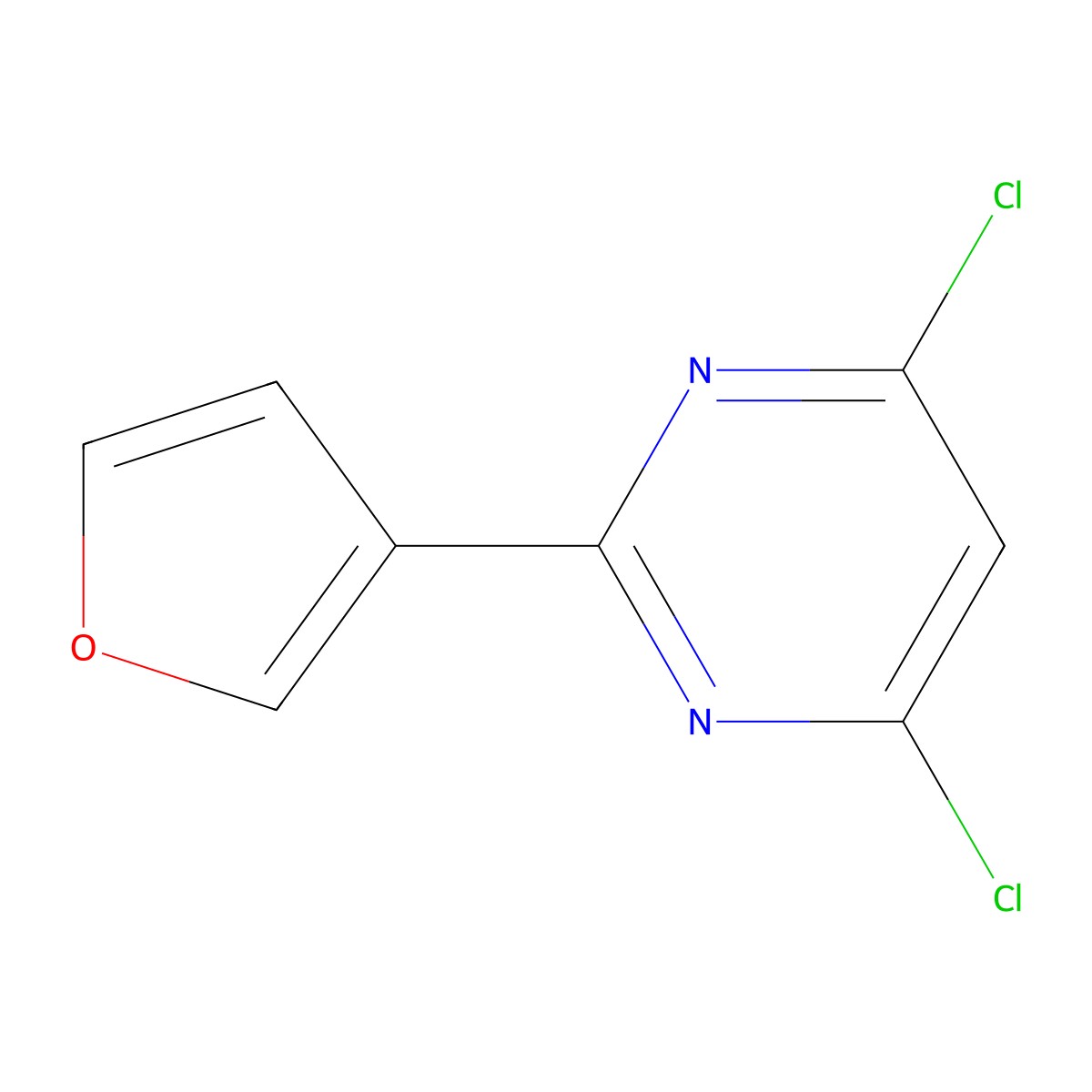 4,6-Dichloro-2-(furan-3-yl)pyrimidine molecular structure, CAS 339366-65-3