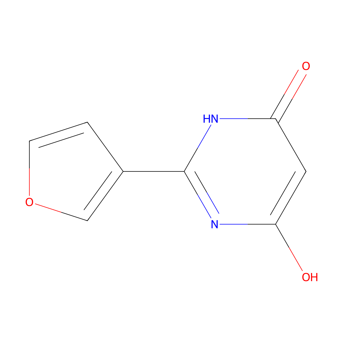 2-(Furan-3-yl)pyrimidine-4,6-diol molecular structure, CAS 339366-66-4