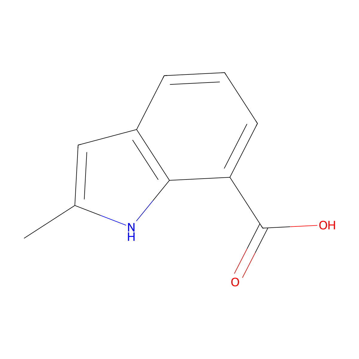 2-Methyl-1H-indole-7-carboxylic acid molecular structure, CAS 339366-85-7