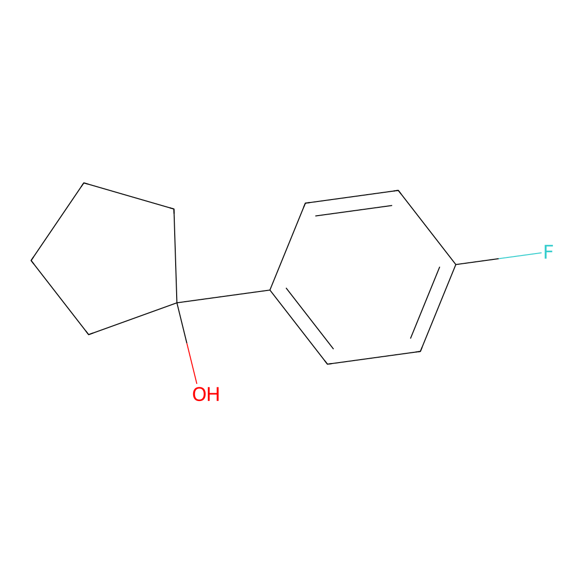 1-(4-Fluorophenyl)cyclopentan-1-ol molecular structure, CAS 339366-98-2