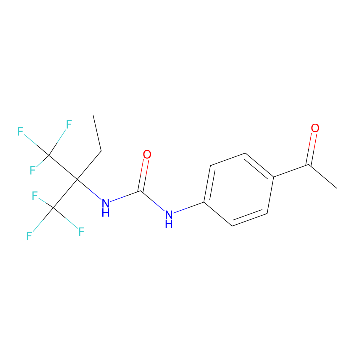 1-(4-Acetylphenyl)-3-[1,1,1-trifluoro-2-(trifluoromethyl)butan-2-yl]urea molecular structure, CAS 339368-52-4