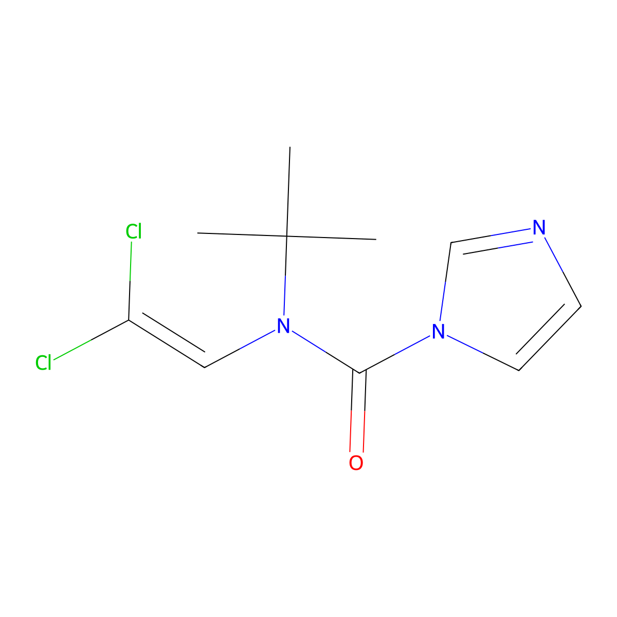 N-(tert-butyl)-N-(2,2-dichlorovinyl)-1H-imidazole-1-carboxamide molecular structure, CAS 339369-82-3